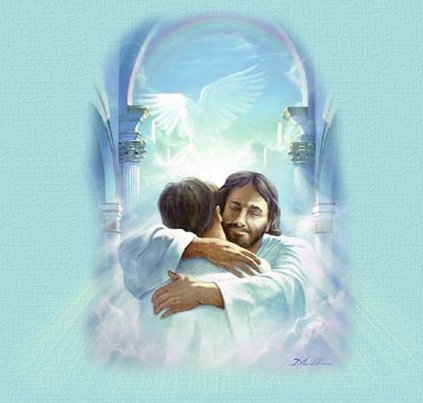 Boy and Jesus graphic for Heaven at Last!
